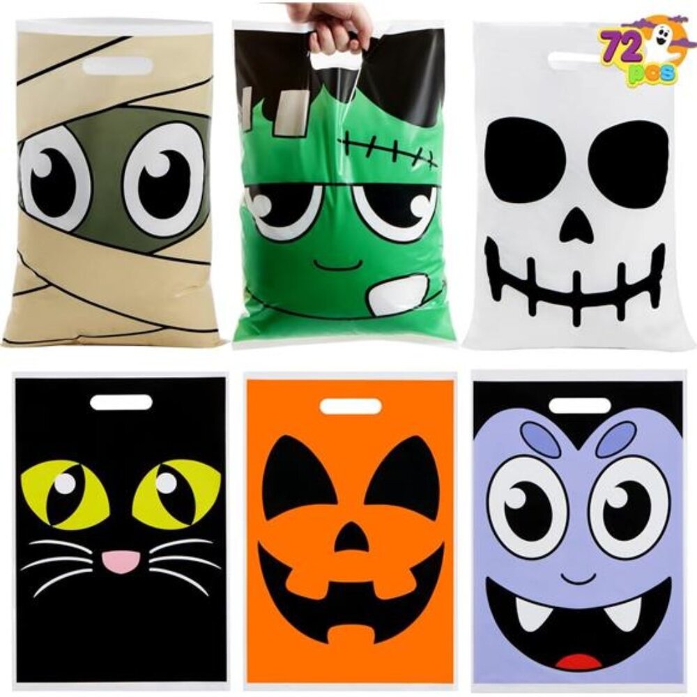 72 Pc Halloween Goodie Bags for Trick-orTreating Halloween SnacksHalloween Party